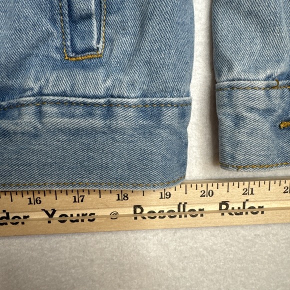 Brooklyn Cloth Savage Graffiti Blue Denim Jean Jacket Mens Sz L Doodles‎ Allover - Picture 8 of 12